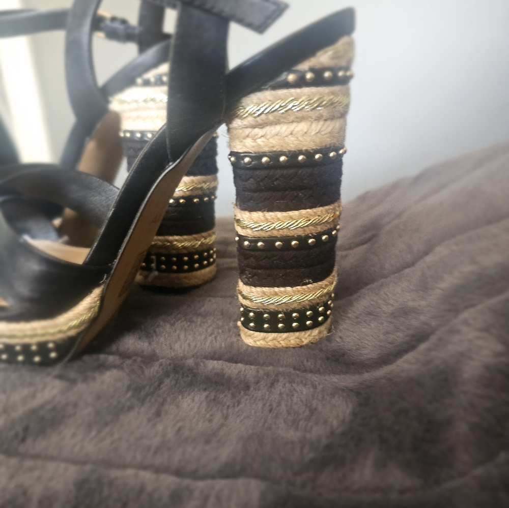 Open toe stack heel - Picture 3 of 5